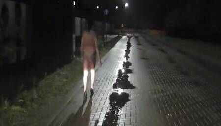 Naked drive and walk around shopping centre