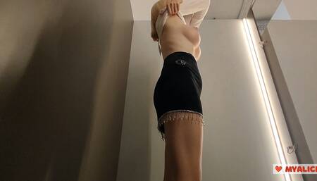 Try On Haul Transparent Clothes, Completely See-Through. At The Mall in New Yorker. See on me in the fitting room