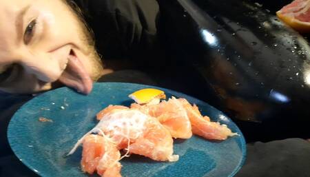 Creepy Halloween video. Sweet nasty. Food fetish, foot fetish.