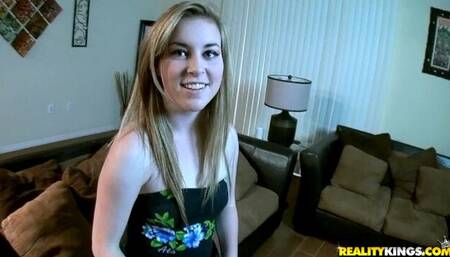 Gorgeous babe Mattie Borders penetrated by long boner