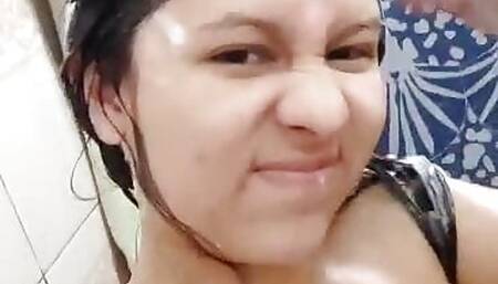 A shower alone at home Subscribe for more videos