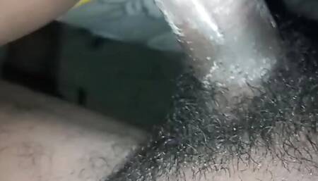 Fucked wife while lying on the bed