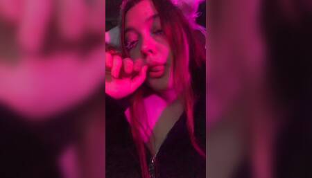 lovingly sucks your finger and wants you to cum in her mouth