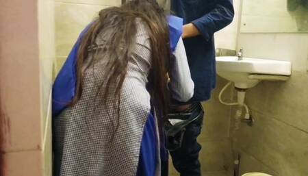 Indian college student in H.O.D.'s bathroom