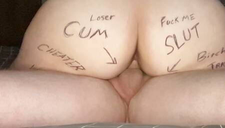 Mrs.Anderson rides my cock like a good whore