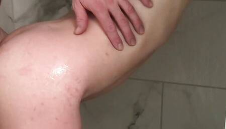 Anal exploitation in the shower