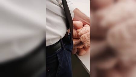 Your hot boss puts his big cock in your mouth and fucks you hard