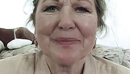 granny is horny for stiff cum cock