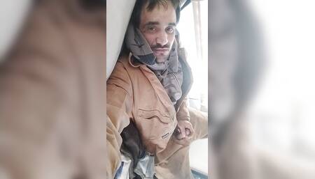 Freezing morning jacking in my jumpsuit