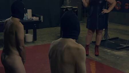 Dominatrix Mistress April - Three slaves with one Whip Part One