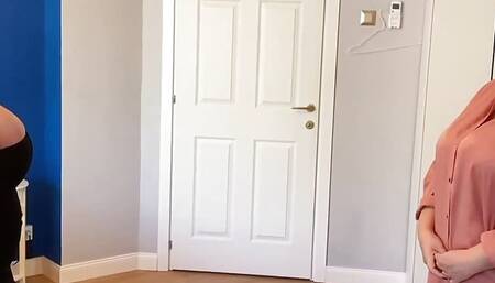 Busty Lady shaved and fucked by her curvy maid