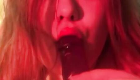 Gorgeous bitch sucks cock juicily