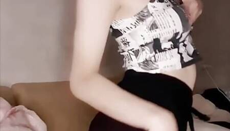 Playful 18 year old beauty in short shorts seduced me