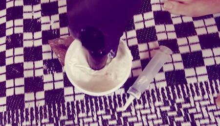 He put whipped cream ENEMA in my ass and I let him fuck me until I release it over him!