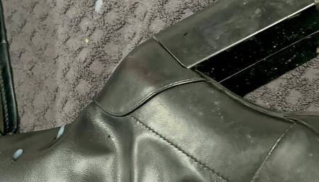 Cum on Friend's Platform Boots