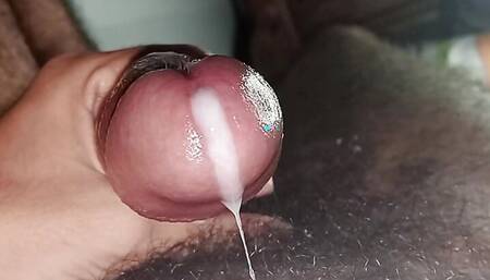 Watch the sperm ejaculate from the head of my penis