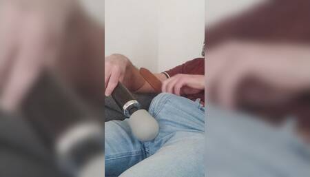 Vibrating my huge pad till a very intense and long orgasm.