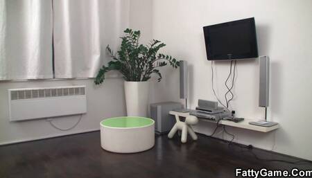 Busty plumper seduces skinny dancer for doggystyle