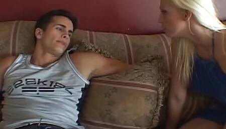 Blonde babe dominates and rides her man because he forgot about her b-day