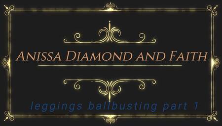Anissa Diamond and Faith leggings ballbusting part 1