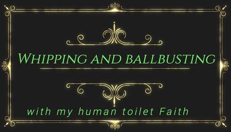Whipping and ballbusting with my human toielt Faith part 2