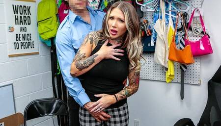 Passionate sex in the office with a busty girlfriend Ava Stone