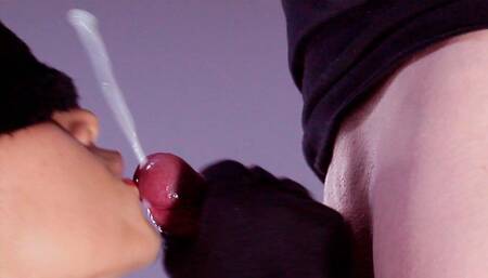 Awesome facial cumshot that falls into my mouth