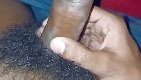 Young asian play with his dick on