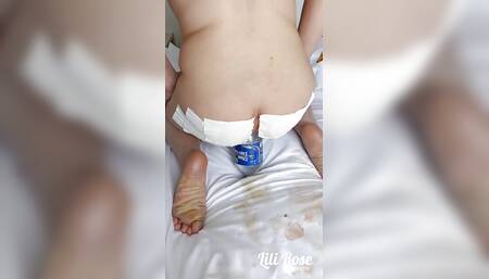 Fucking my ass with a 1L bottle