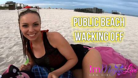 PUBLIC BEACH WACKING OFF