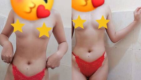 Pina masturbates