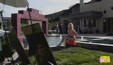 Seriously Horny Blonde Babe Gets a Vibrator to Her Vagina