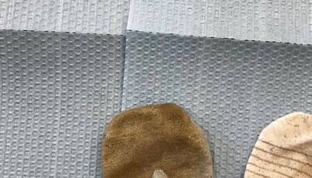 Sniff and dump on dirty sock!