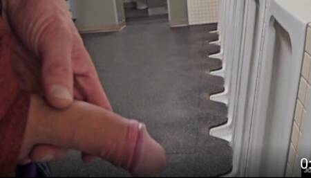 johnholmesjunior shows off huge soft white cock in busy vancouver park bathroom