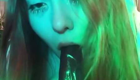 Hot Maifik happily licked her balls and sucked your dick, but she only has a dildo