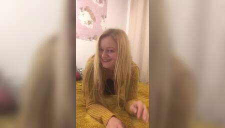 Watch how I fuck my tight pussy with a HUGE cock looking dildo ????????????