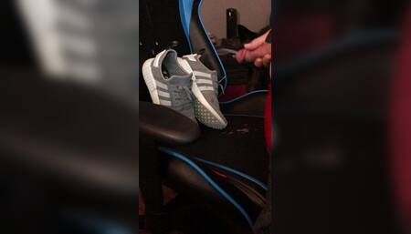Quick cum spray on my NMD adidas sneakers