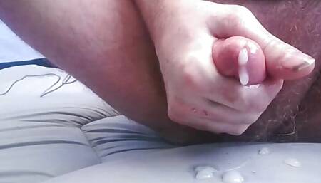 Masturbation close-up in the tent