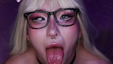 Asian schoolgirl sucks and fucks big cock, she didn't expect her face to be covered in cum...