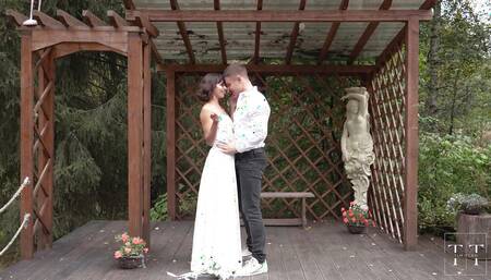 Fucking wedding! Part 1. He cum on my wedding dress right before the wedding