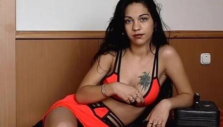 Big-boobed brunette Gabriella screwed in the doggy style