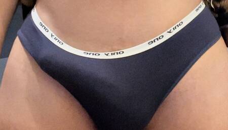 Showing my cock in my panties