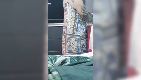 An other slutty bitch on step son bed