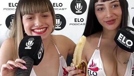 SOFI FERNANDEZ AND PAO DULZURA SUCKS THE CREAMY BANANA IN THE SPICY ROOM