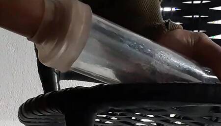 I stuck my dick in my penis pump because my dick was angry and wanted pussy