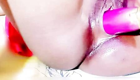 Friend's sister-in-law fucked hard with brinjal, video with sound