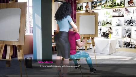 Milfs of Sunville #22 - Mrs . Morris and Johannes spend time together she gave him a blowjob and got fucked