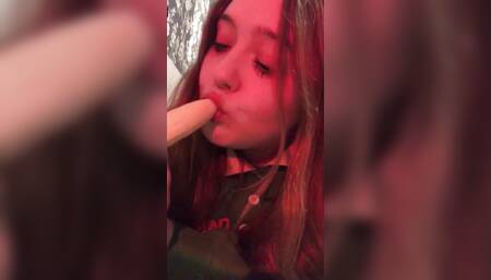 She's only 18 but she sucks like a real pro