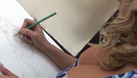 Huge natural tits lesbian signed up for a modeling job