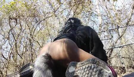 femboy mika twerks and jerks in public